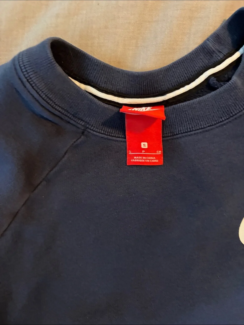 Nike Navy Crewneck Sweatshirt with White Swoosh
